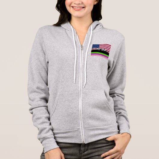 party crowd on american パーカ (正面)