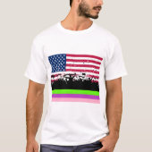 party crowd on american tシャツ (正面)