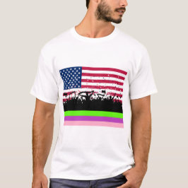 party crowd on american tシャツ