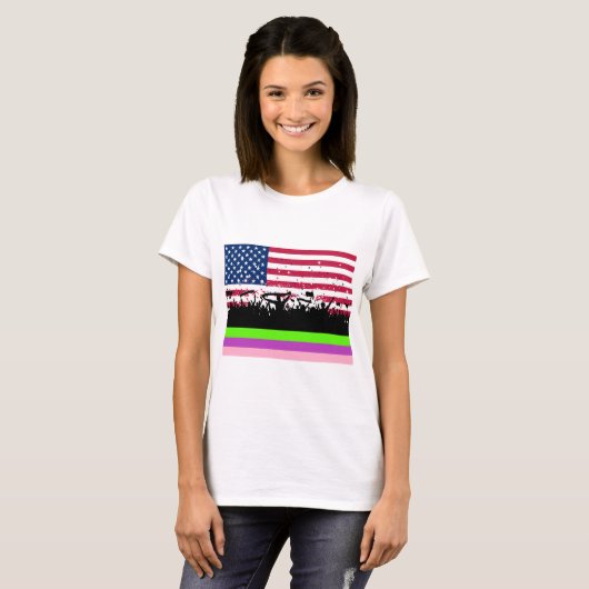 party crowd on american tシャツ (正面フル)