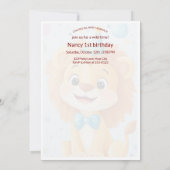 Party Cute Animal Birthday Invitation Lion 招待状 (裏面)