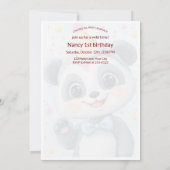 Party Cute Animal Birthday Invitation Panda 招待状 (裏面)