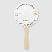 Party Flight Plane Travelling theme Wedding ハンドファン (裏面)