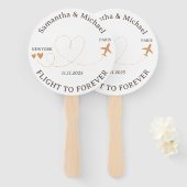 Party Flight Plane Travelling theme Wedding ハンドファン (正面&裏面)