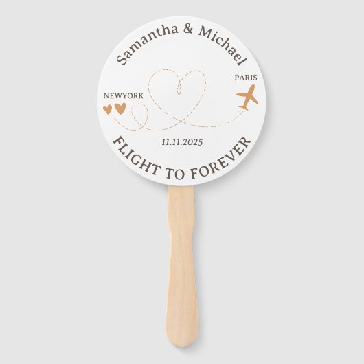 Party Flight Plane Travelling theme Wedding ハンドファン (正面)