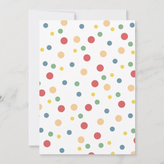 Party Forest Animals Party Hats 3rd Birthday 招待状 (裏面)