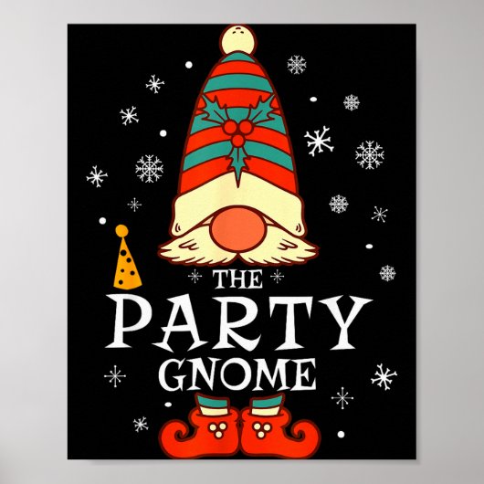 Party Gnome Xmas Group Family Matching Christmas H ポスター (正面)