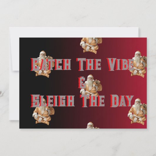 Party greeting colour red and black シーズンカード (正面)