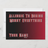 Party greeting colour red and black シーズンカード (裏面)