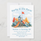 Party in the Park Kids Birthday Invitation 招待状 (正面)