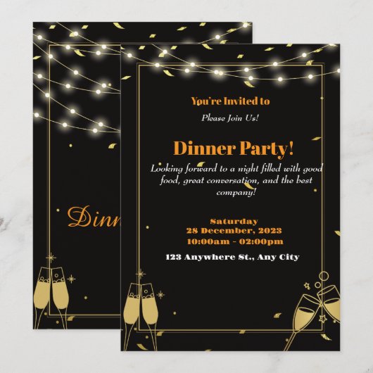 party invitation  招待状 (正面/裏面)