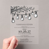 Party Lights Rehearsal Dinner アクリル招待状 (インサイチュ (ポータブル))