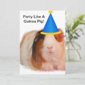 Party Like A Guinea Pig - Party Invitations 招待状 (スタンド正面)