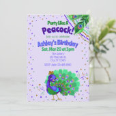 Party Like A Peacock Birthday 招待状 (スタンド正面)