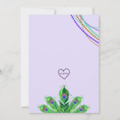 Party Like A Peacock Birthday 招待状 (裏面)