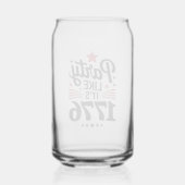 Party Like It’s 1776 | 面白い7月4日アメリカTシャツ ガラス缶 (正面)