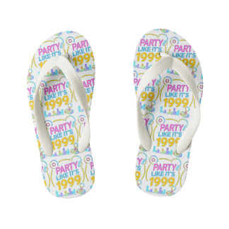 Party Like It’s 1999®™ – エレクトリックネオンサウンドトラック キッズビーチサンダル