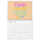 Party Like It’s 1999®™ – ネオンの電圧 カレンダー (2月 2027)