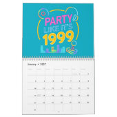 Party Like It’s 1999®™ – ネオンサウンドトラック カレンダー (1月 2027)