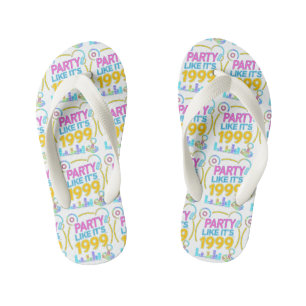 Party Like It’s 1999®™ – ネオンサウンドトラック キッズビーチサンダル