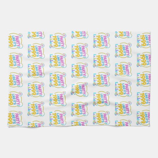 Party Like It’s 1999®™ – ネオンサウンドトラック キッチンタオル (横)