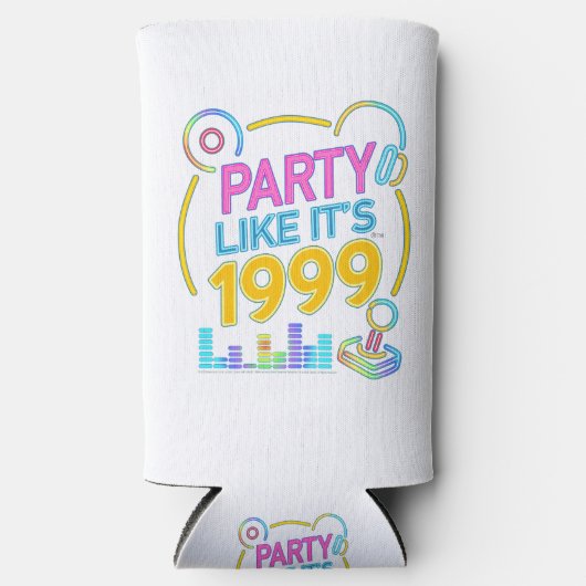 Party Like It’s 1999®™ – ネオンサウンドトラック スリム缶クーラー (正面)