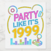 Party Like It’s 1999®™ – ネオンサウンドトラック ワインラベル (シングルラベル)