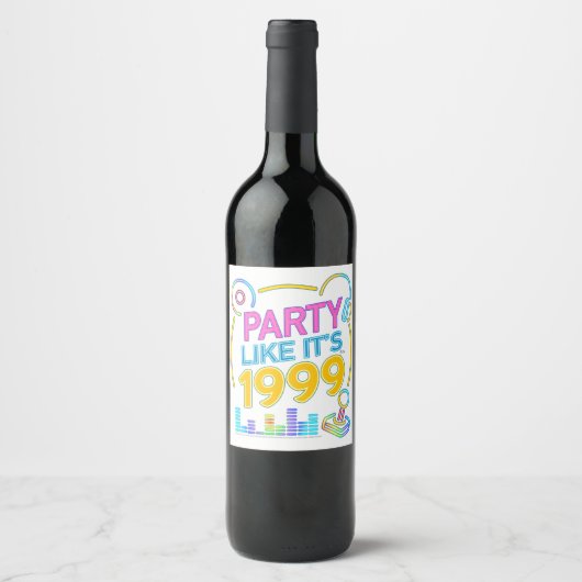 Party Like It’s 1999®™ – ネオンサウンドトラック ワインラベル (正面)