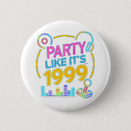 Party Like It’s 1999®™ – ネオンサウンドトラック  缶バッジ