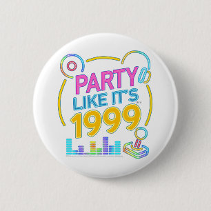 Party Like It’s 1999®™ – ネオンサウンドトラック 缶バッジ