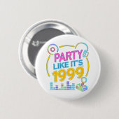 Party Like It’s 1999®™ – ネオンサウンドトラック 缶バッジ (正面&裏面)
