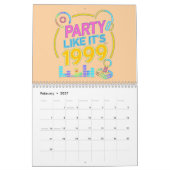 Party Like It’s 1999®™ – Neon Soundtrack  カレンダー (2月 2027)