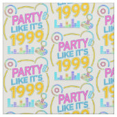 Party Like It’s 1999®™ – Neon Soundtrack ファブリック (クローズアップ)