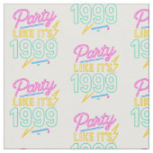 Party Like It’s 1999®™ – Neon Voltage ファブリック (クローズアップ)