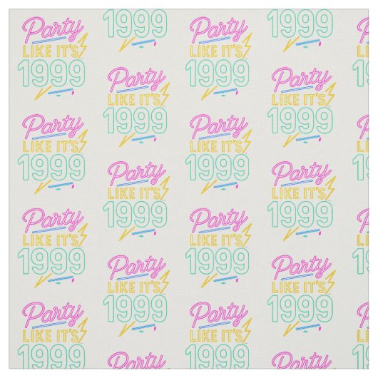Party Like It’s 1999®™ – Neon Voltage ファブリック (見本)
