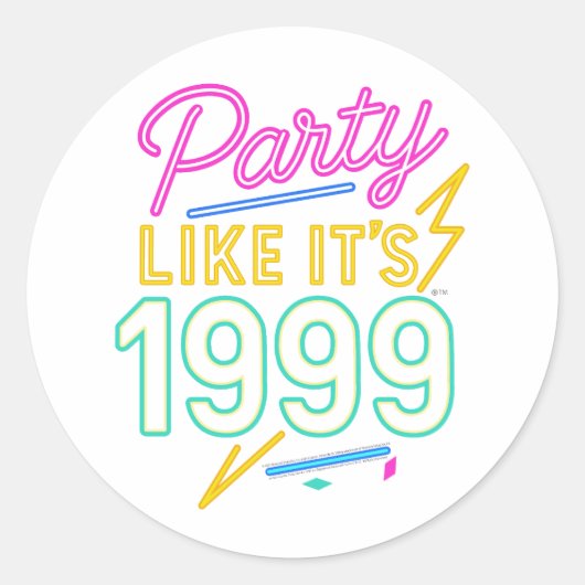 Party Like It’s 1999®™ – Neon Voltage ラウンドシール (正面)