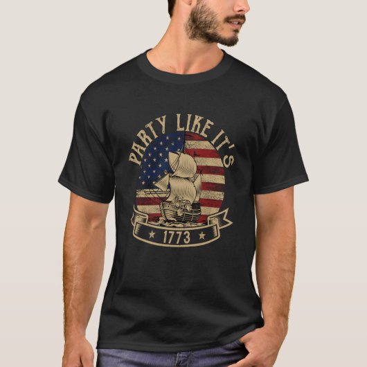Party Like it's 1773 Boston Tea American History Tシャツ (正面)