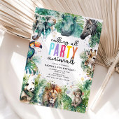 Party Like It's Your Birthday Sarfari Themed Kids 招待状