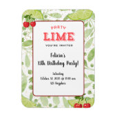 Party "Lime" Invitation マグネット (縦)