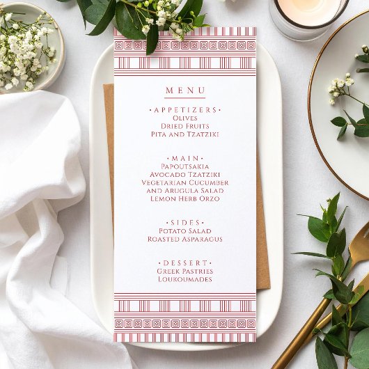 Party Menu with for Goddess Party メニュー