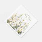 Party Napkins for baby shower with adorable fawn スタンダードランチョンナプキン (角)