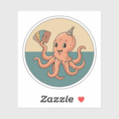Party Octopus with Carnival Tickets - Retro Fun シール (シート)
