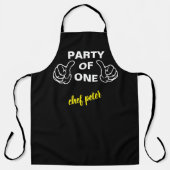 "Party of One" Chef Apron - Custom Kitchen Gift エプロン (正面)