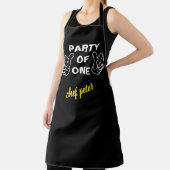 "Party of One" Chef Apron - Custom Kitchen Gift エプロン (インサイチュ)