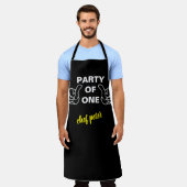"Party of One" Chef Apron - Custom Kitchen Gift エプロン (着用した状態)