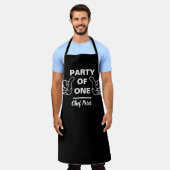Party Of One Chef Apron - Funny Custom Kitchen エプロン (着用した状態)