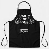 Party Of One Chef Apron - Funny Custom Kitchen Gif エプロン (正面)