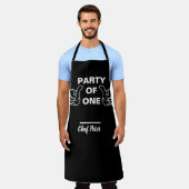 Party Of One Chef Apron - Funny Custom Kitchen Gif エプロン (着用した状態)