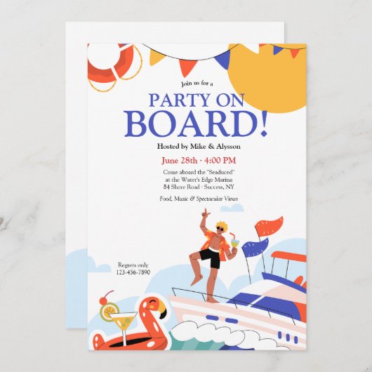 Party On Board 招待状 (正面/裏面)