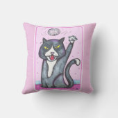 Party On Disco Ball Cat Cartoon Fun Art クッション (裏面)